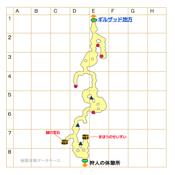 狩人のほら穴マップ