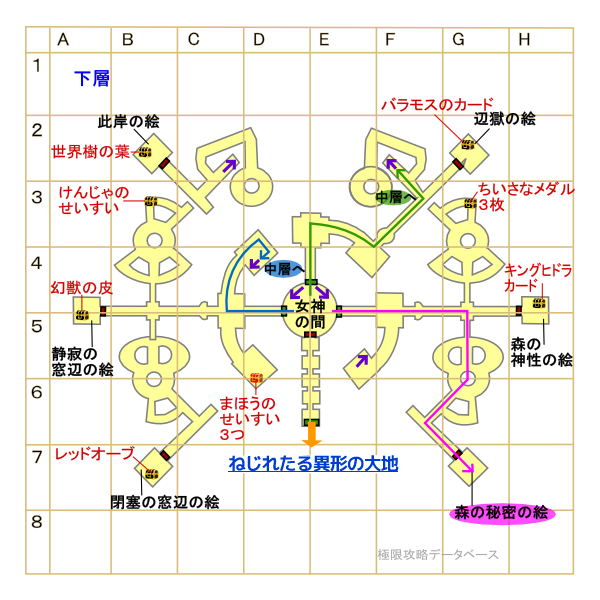 魔幻宮殿下層マップ