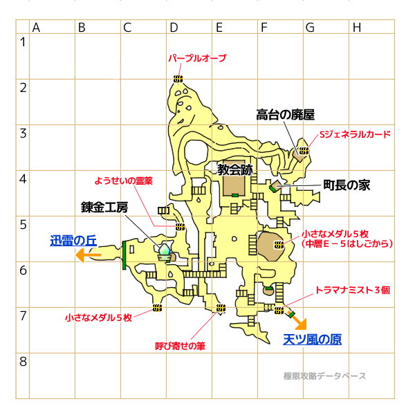 ムストの町地上マップ