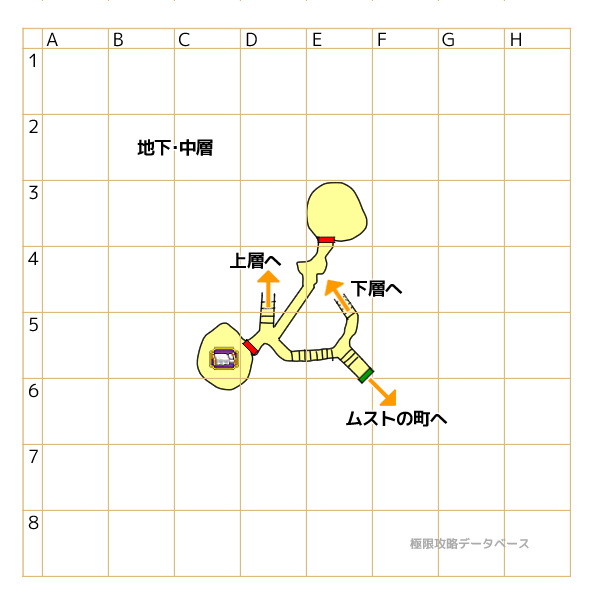 ムストの町地下2階マップ