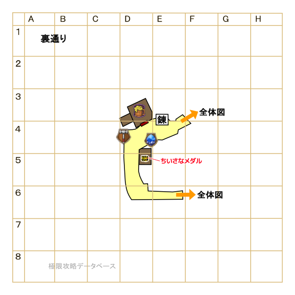オルフェアの町裏通りマップ