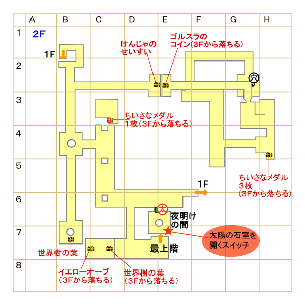 真のピラミッド2階マップ