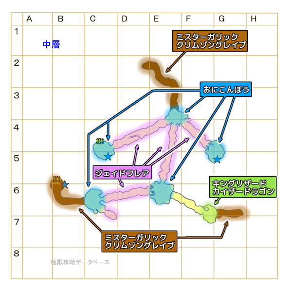 煉獄の谷モンスターマップ2