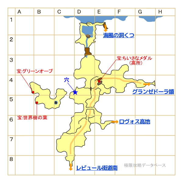レビュール街道北マップ