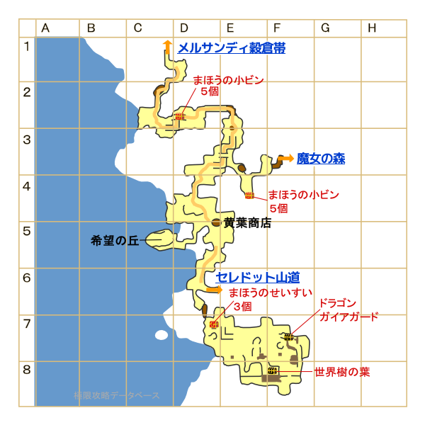 真のローヌ樹林帯マップ