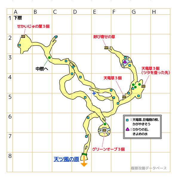神獣の森下層マップ