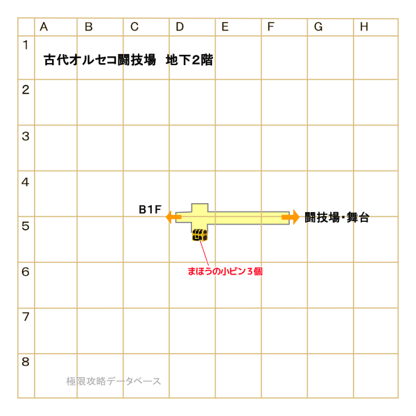 古代オルセコ闘技場3マップ
