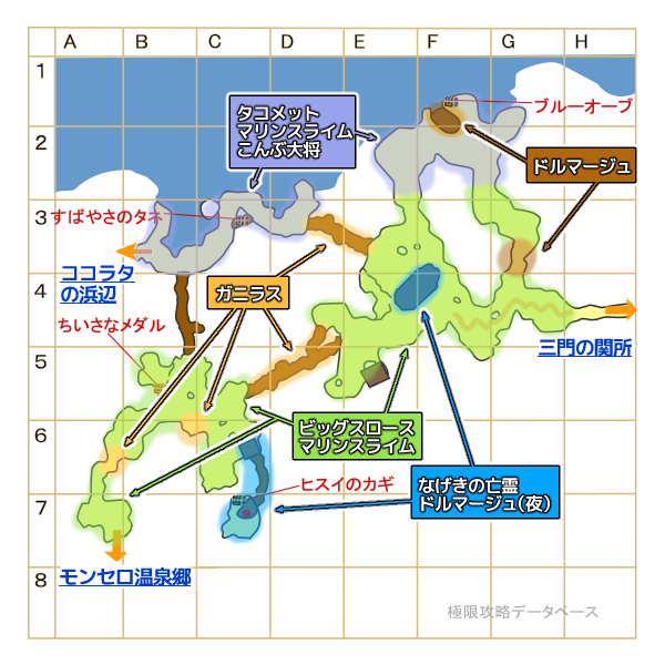 真のコニウェア平原モンスター分布マップ