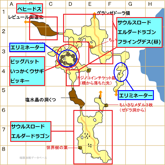 真のロヴォス高地モンスター分布マップ