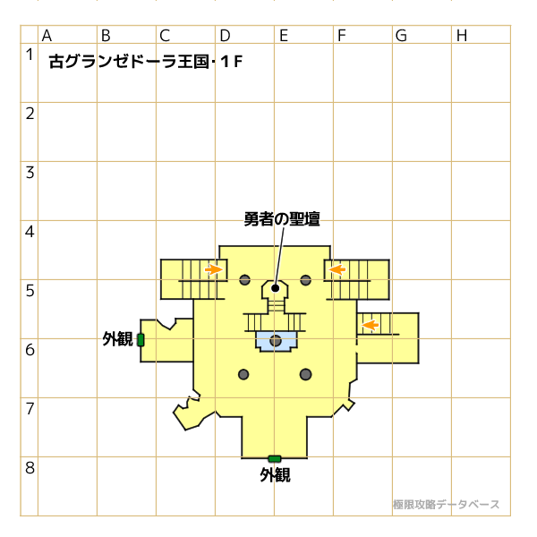 古グランゼドーラ城マップ