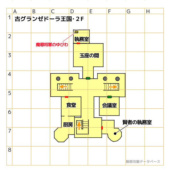 古グランゼドーラ城マップ