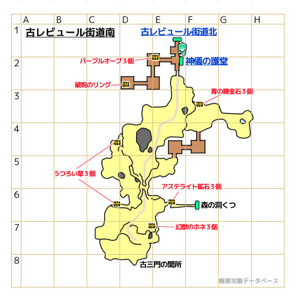 古レビュール街道南マップ