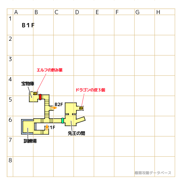 オルセコ闘技城地下1階マップ