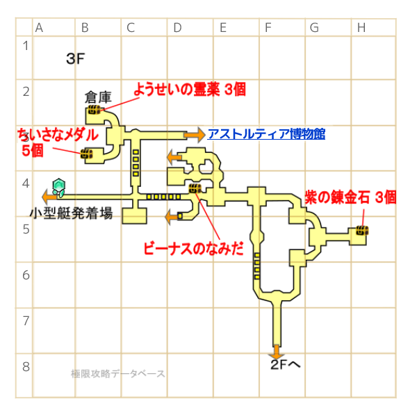 宇宙船・立入禁止区画3階マップ