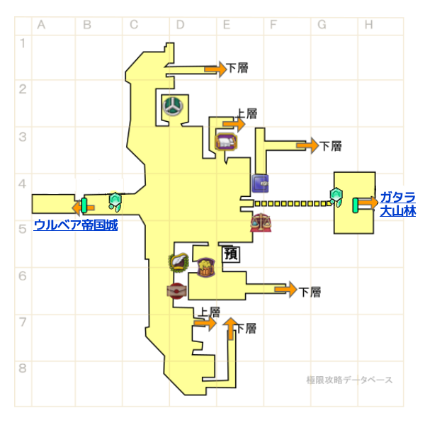ウルベア地下帝国中層マップ
