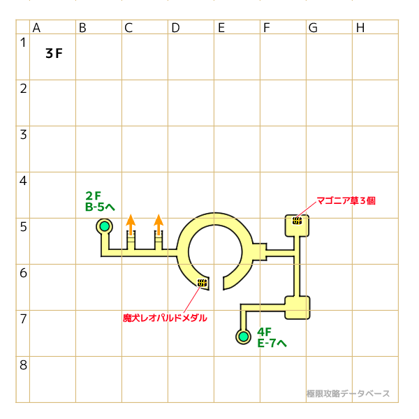 閉ざされた水路3階マップ