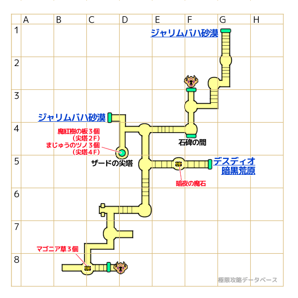 ザード遺跡キラキラマップ