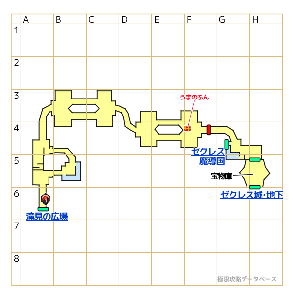 ゼクレス城・宝物庫マップ