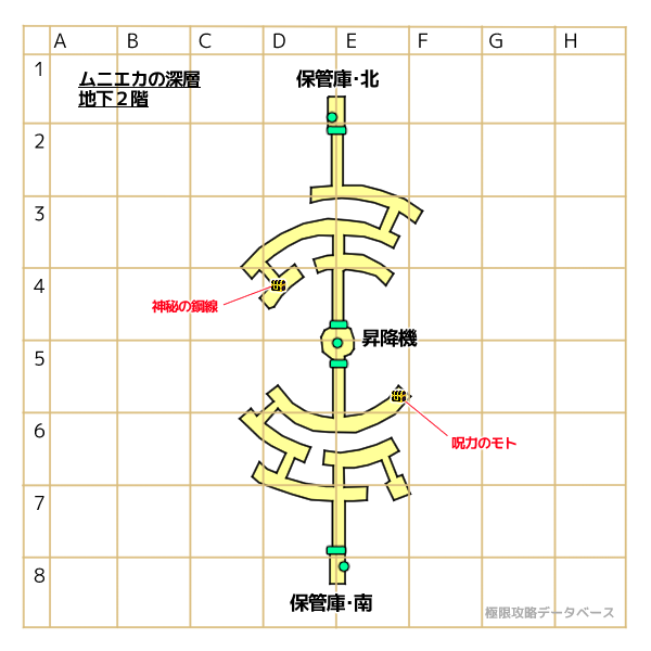ムニエカの深層B2Fキラキラマップ