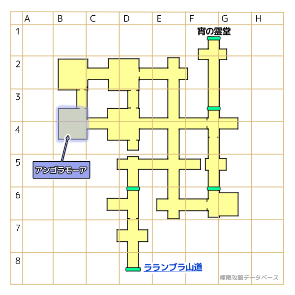 宵の神殿モンスター分布マップ