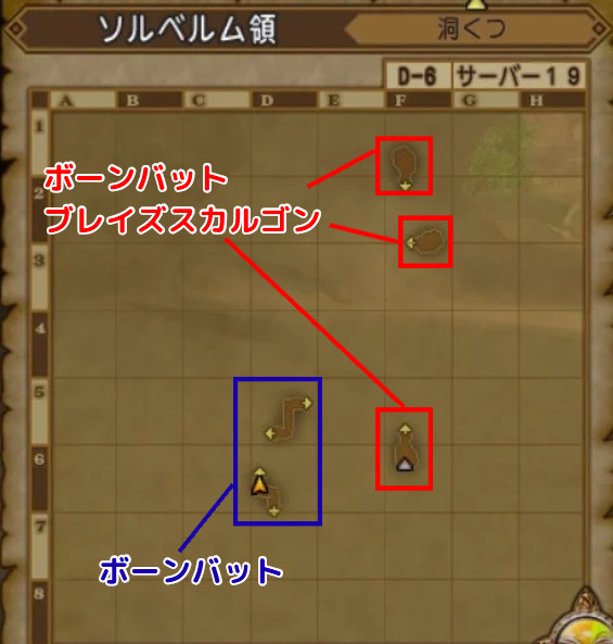 ソルベルム領モンスターマップ